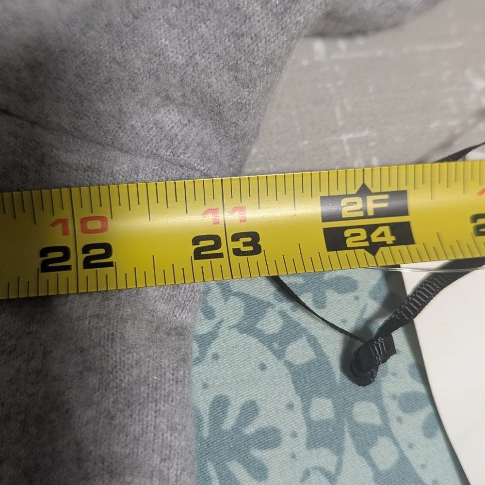 NWT Soft Gray Sweatshirt Top w/ Slight off the Shoulder Neckline - Long Sleeve - Picture 8 of 11